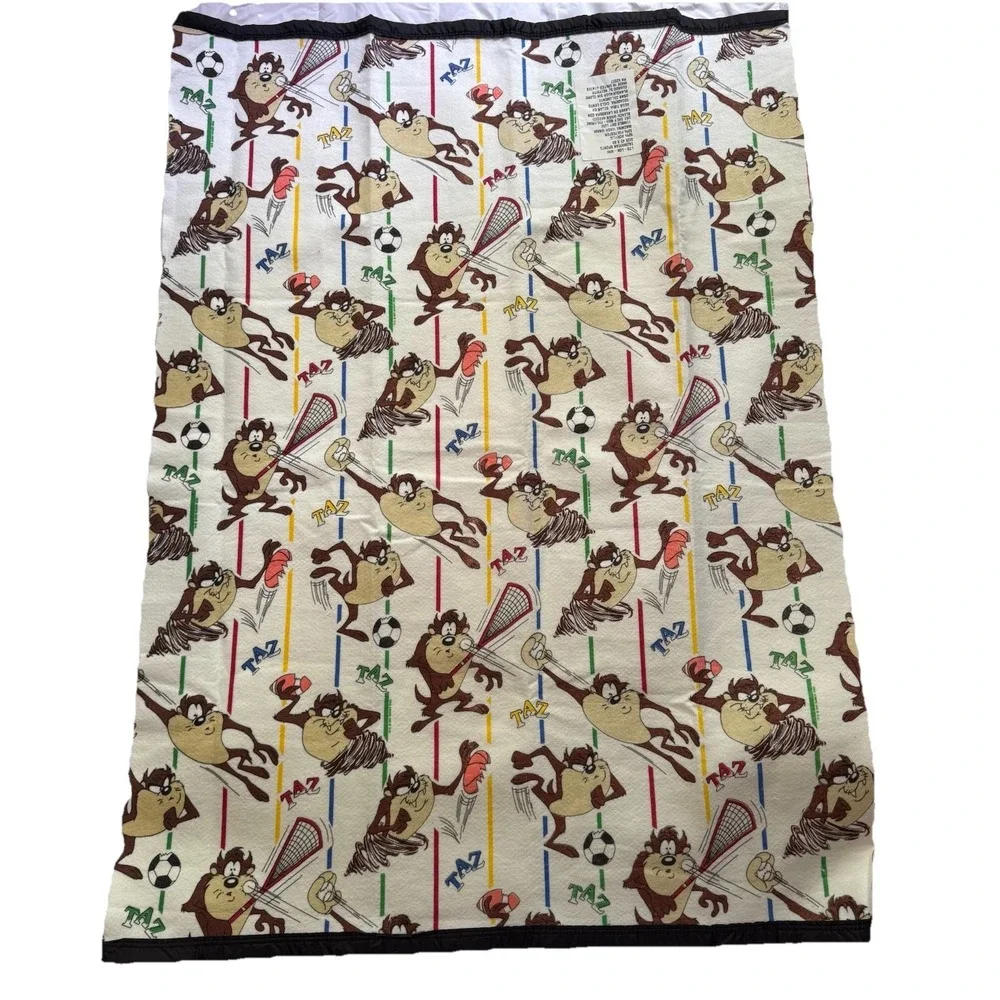 1984 Warner Brothers Taz Tasmanian Devil Throw blanket Vintage New 45x60